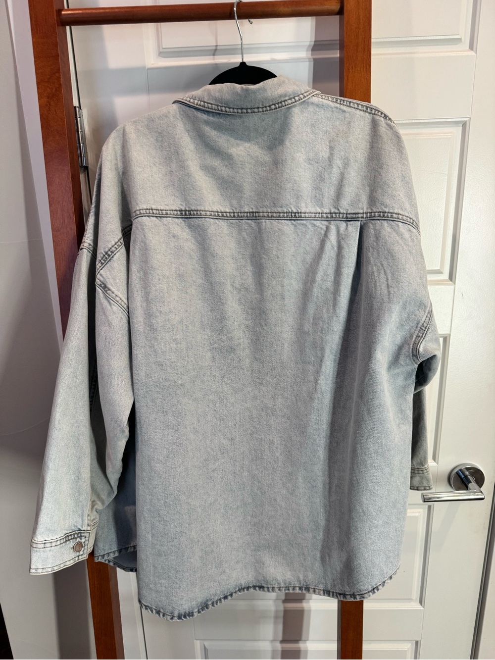 Marine Layer Molly Denim Oversized Shirt Jacket - Picture 2 of 2